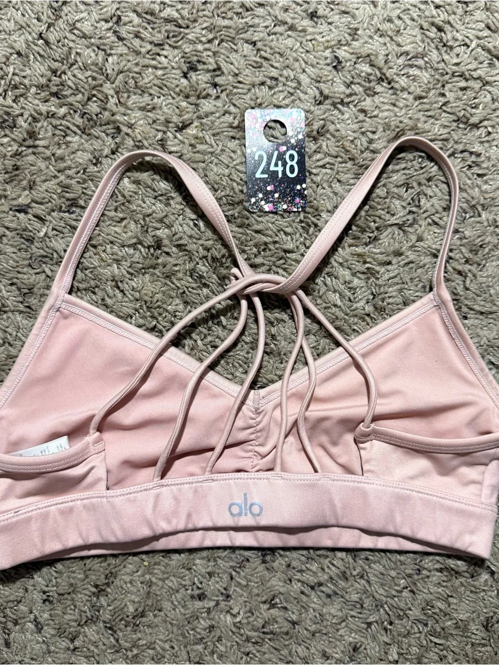 Alo Yoga Sunny Strappy Bra Pink Size XS